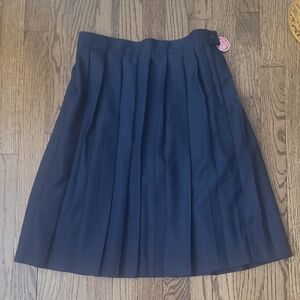 Classic Blue Pleated Skirt